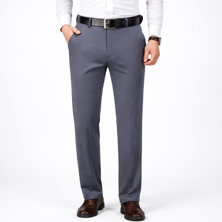 VALERIQUE | Pantalon Ajusté Gris Anthracite Coupe Élégante – Style Formel Moderne