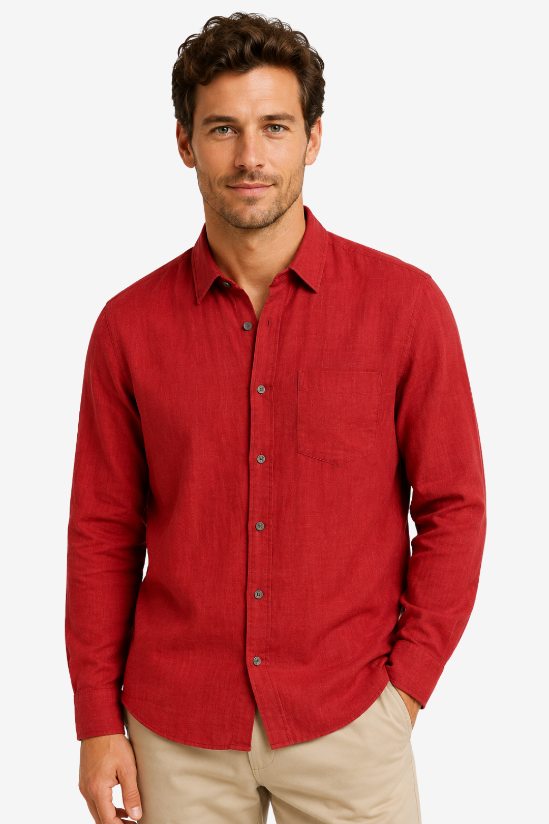 VALERIQUE | Chemise à manches longues coupe classique style minimaliste pour usage quotidien