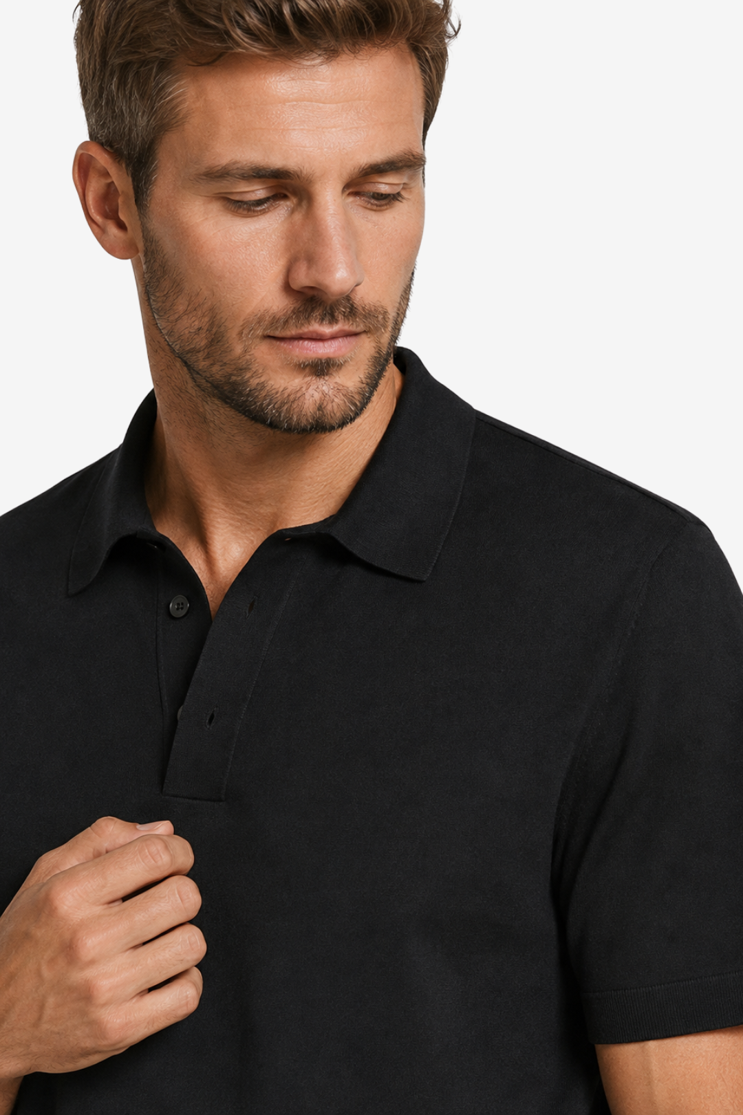 VALERIQUE | Homme Polo en coton coupe droite manches courtes style décontracté