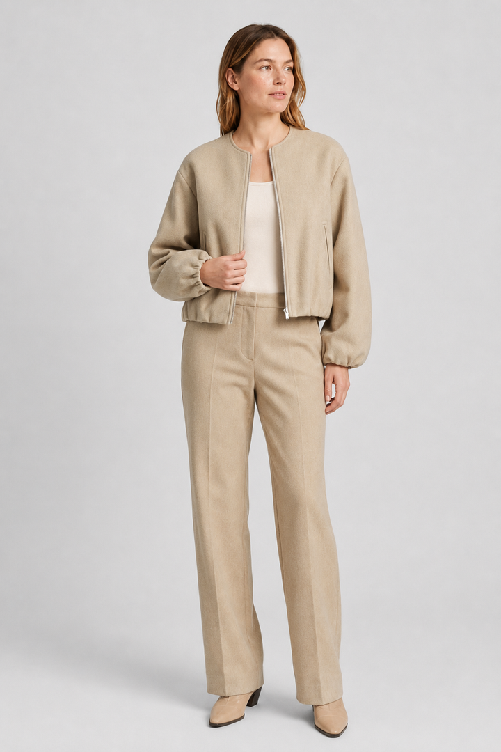 VALERIQUE | Veste Bomber Femme - Kaki, Gris et Noir