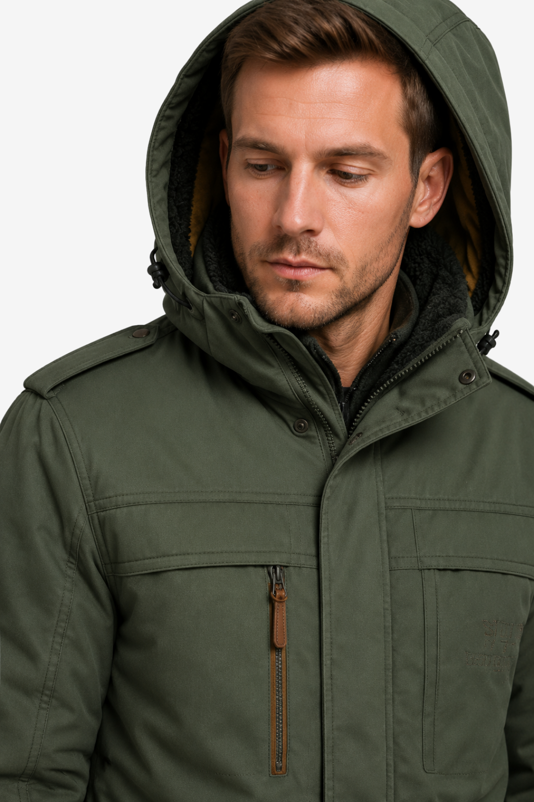VALERIQUE | Parka mi-longue pour homme – Capuche et fermeture zippée