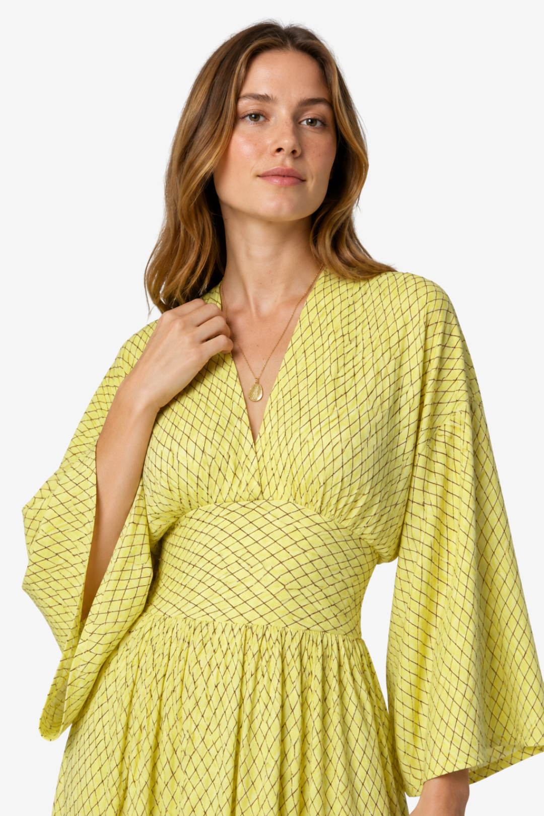 VALERIQUE | Robe Longue en Coton Léger Texturé pour Femme – Manches Amples