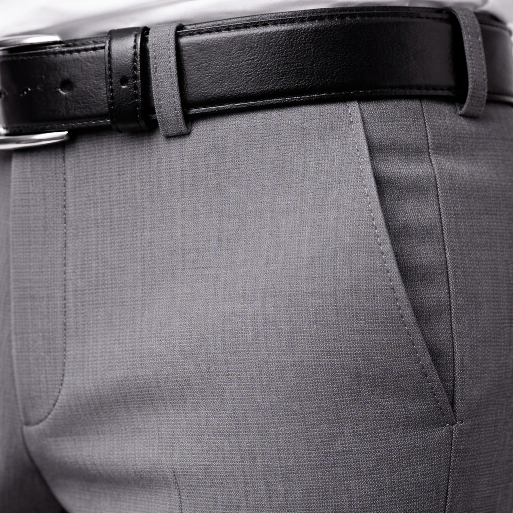 VALERIQUE | Pantalon Ajusté Gris Anthracite Coupe Élégante – Style Formel Moderne