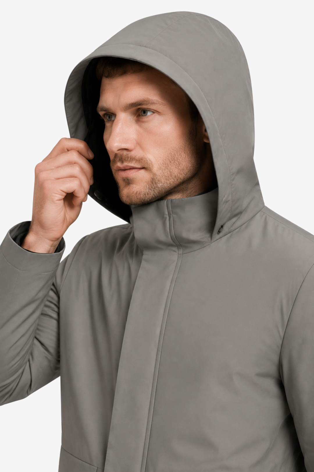 VALERIQUE | Parka longue matelassée à capuche – Coupe longue avec grandes poches avant