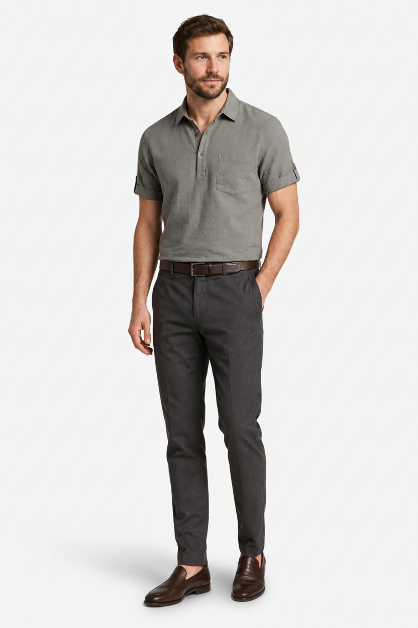 VALERIQUE | Homme Polo manches courtes coupe ajustée poche poitrine style décontracté