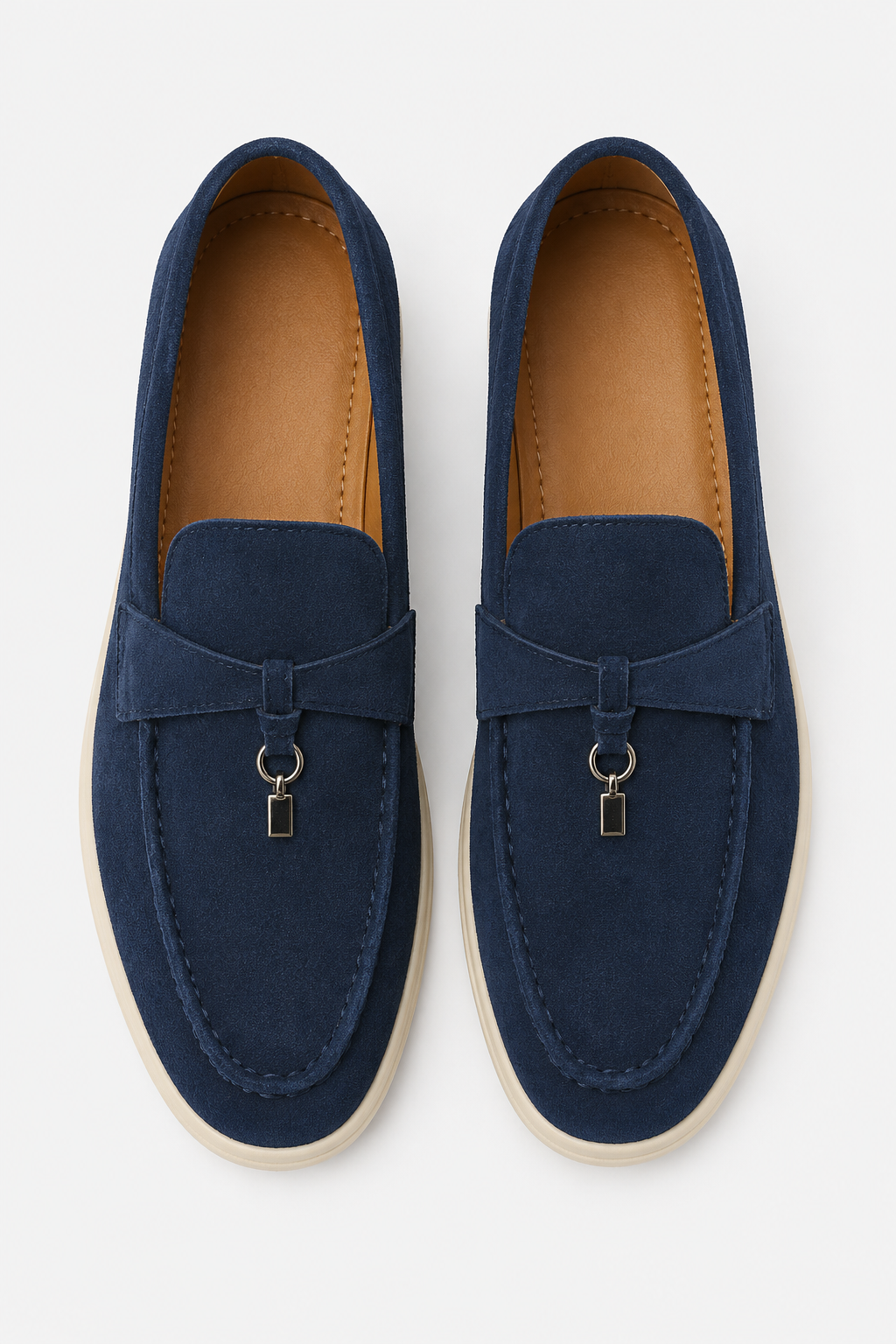 VALERIQUE | Homme Mocassins en suédine détail métal style élégant