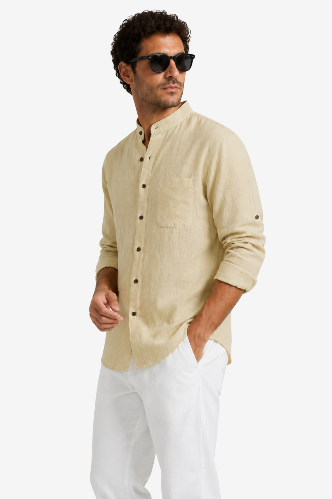 VALERIQUE | Homme Chemise Décontractée en Mousseline