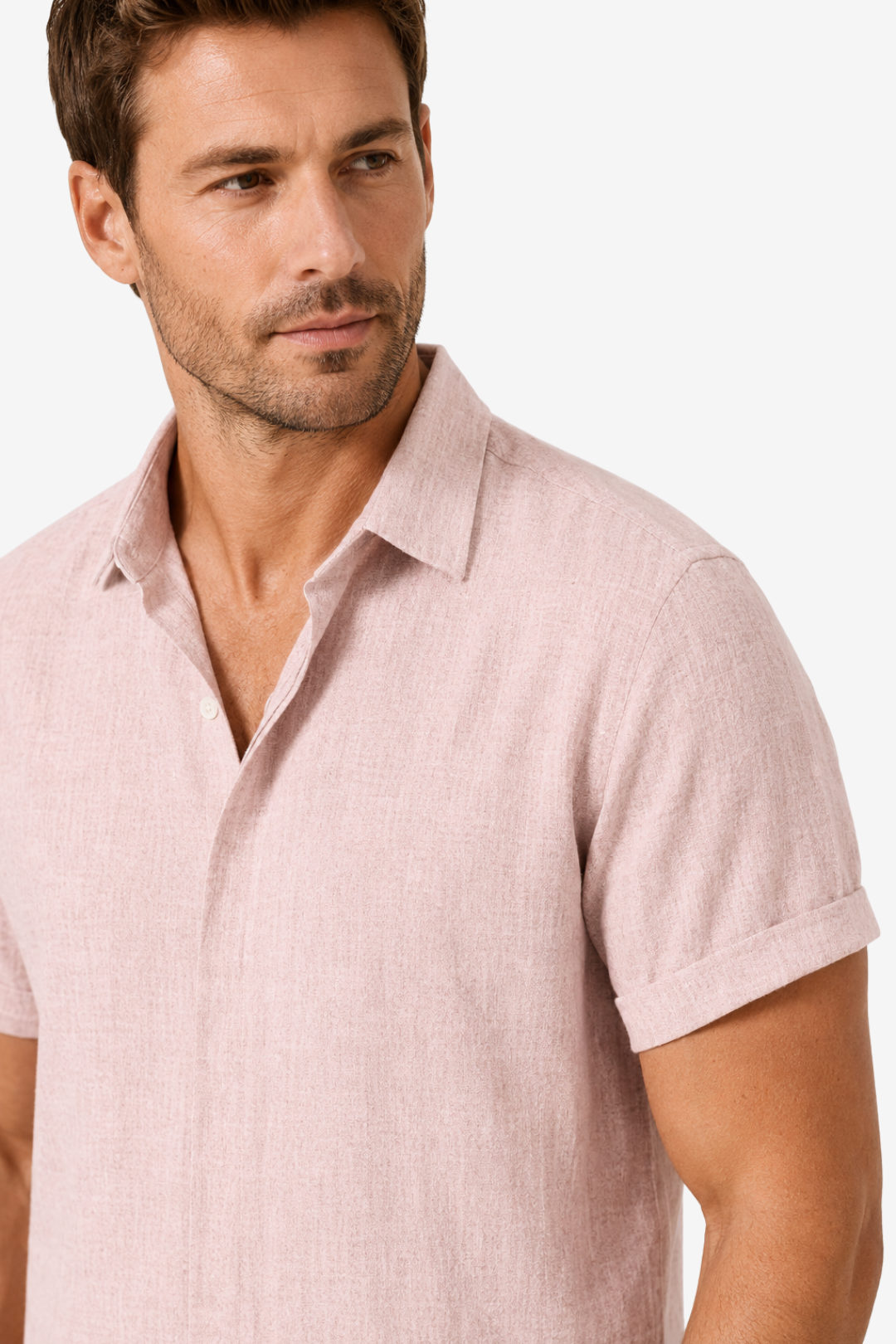 VALERIQUE | Chemise en Lin pour Homme – Manches Courtes et Coupe Ample