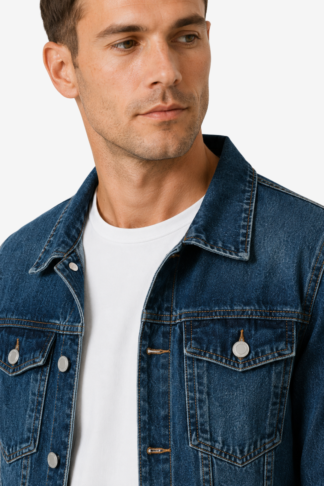 VALERIQUE | Homme Veste en denim coupe ajustée style décontracté