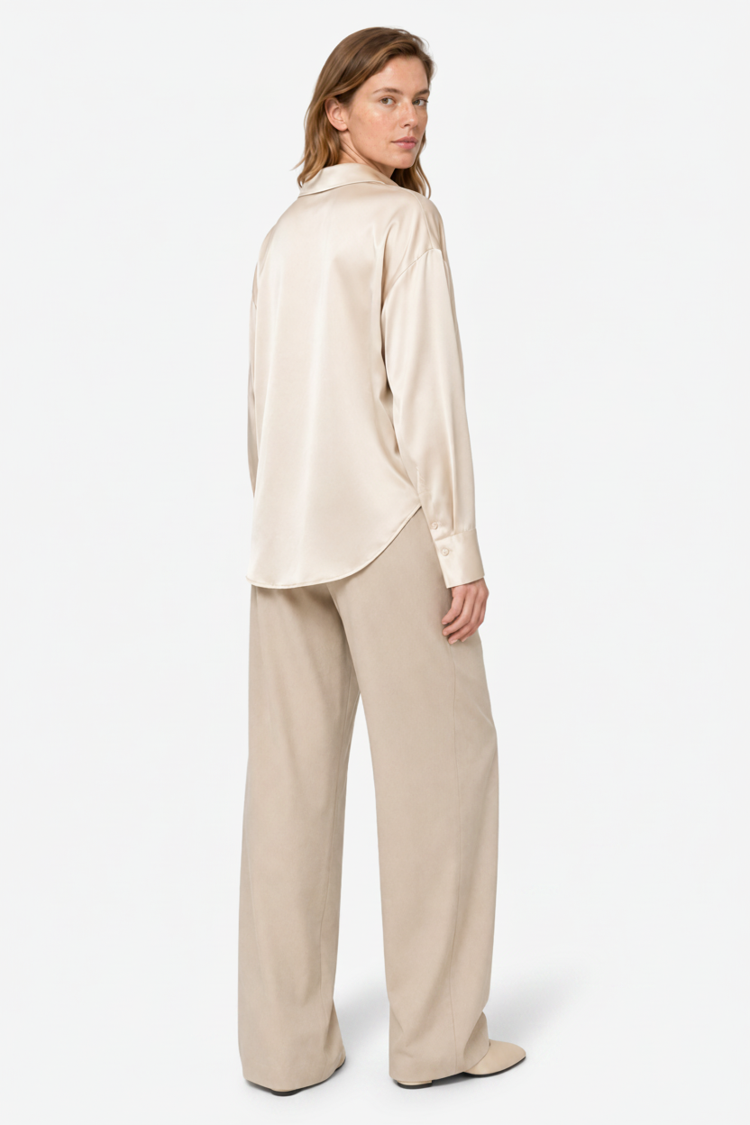 VALERIQUE | Blouse en Satin de Soie pour Femme – Douceur Élégante