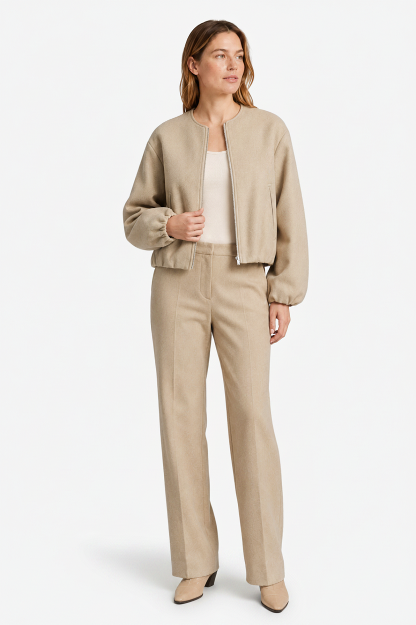 VALERIQUE | Veste Bomber Femme - Kaki, Gris et Noir