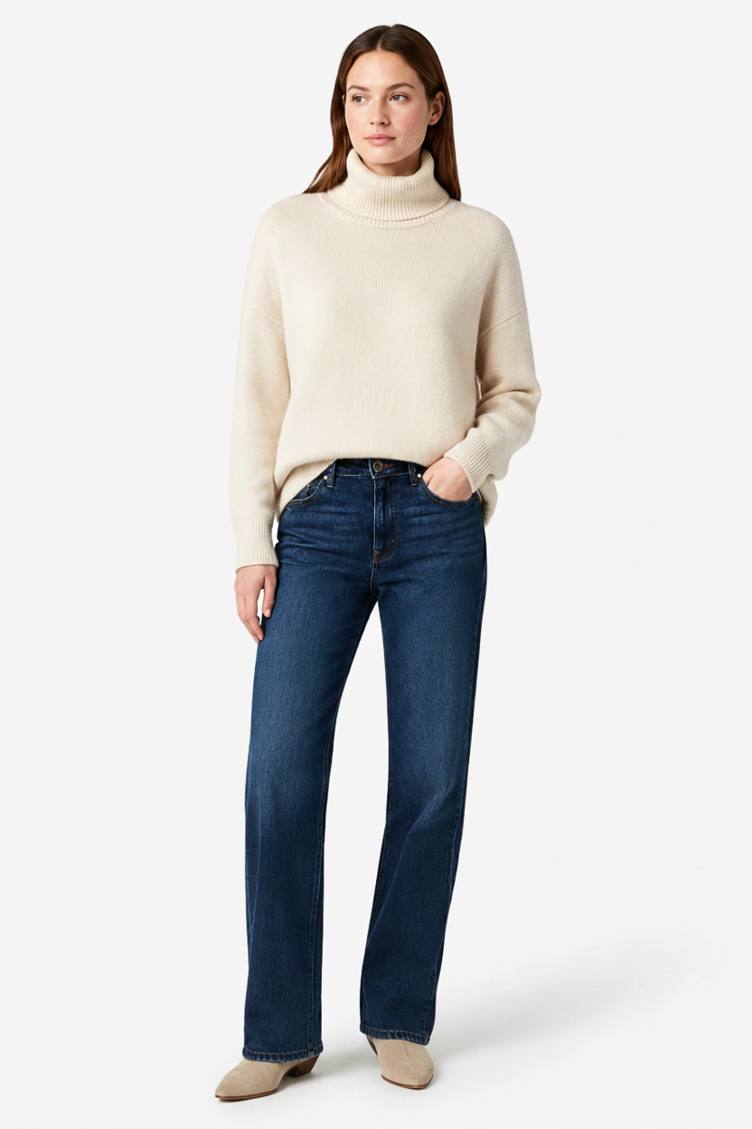 VALERIQUE | Pull Col Roulé en Cachemire pour Femme – Chaleur Somptueuse