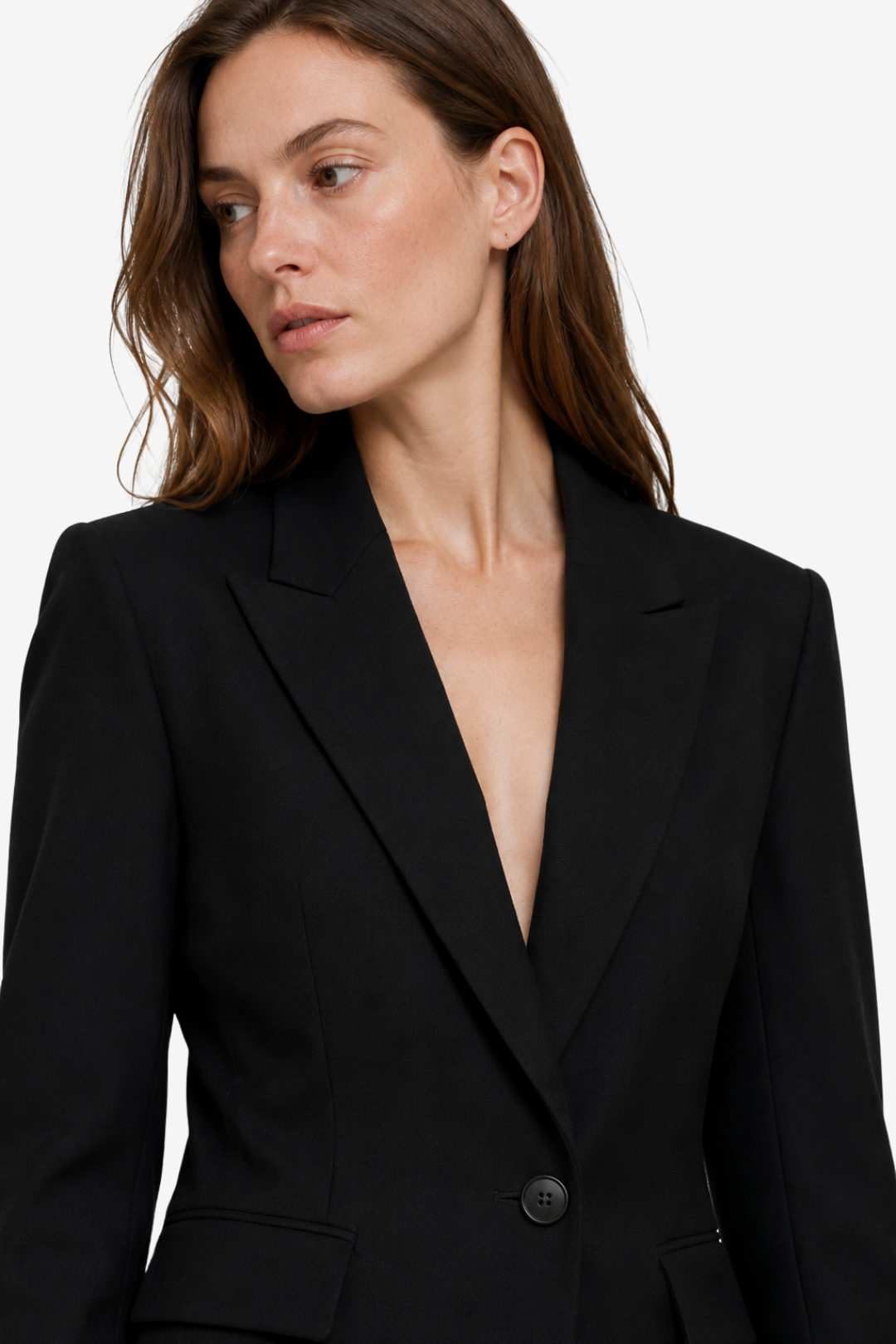 VALERIQUE | Manteau Long pour Femme – Revers Ajustés Fermeture à Bouton Unique