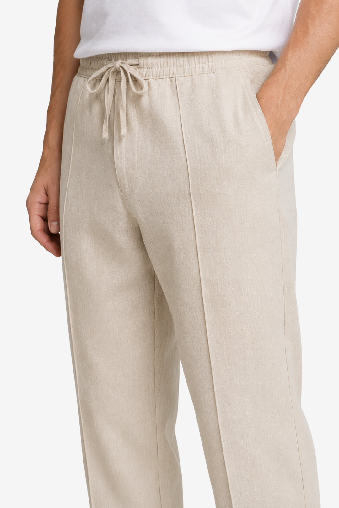 VALERIQUE | Homme Pantalon Décontracté - Taille Élastiquée avec Cordon de Serrage, Poches Latérales