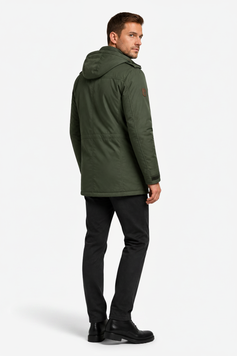 VALERIQUE | Parka mi-longue pour homme – Capuche et fermeture zippée