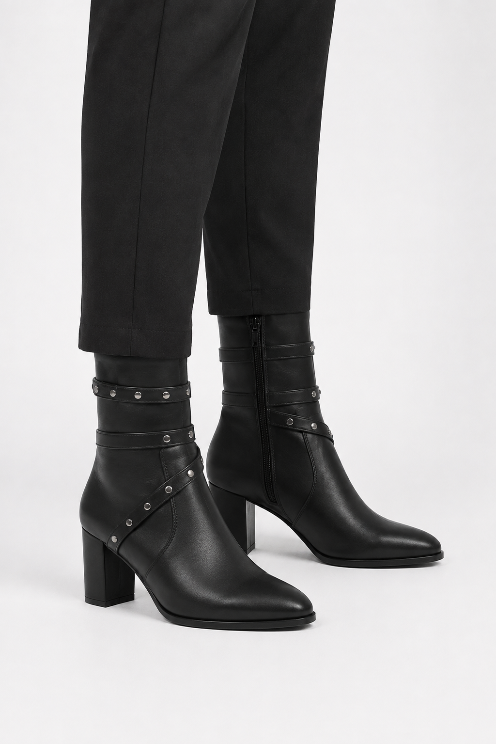 VALERIQUE | Bottines en Cuir Synthétique pour Femme – Bout Pointu