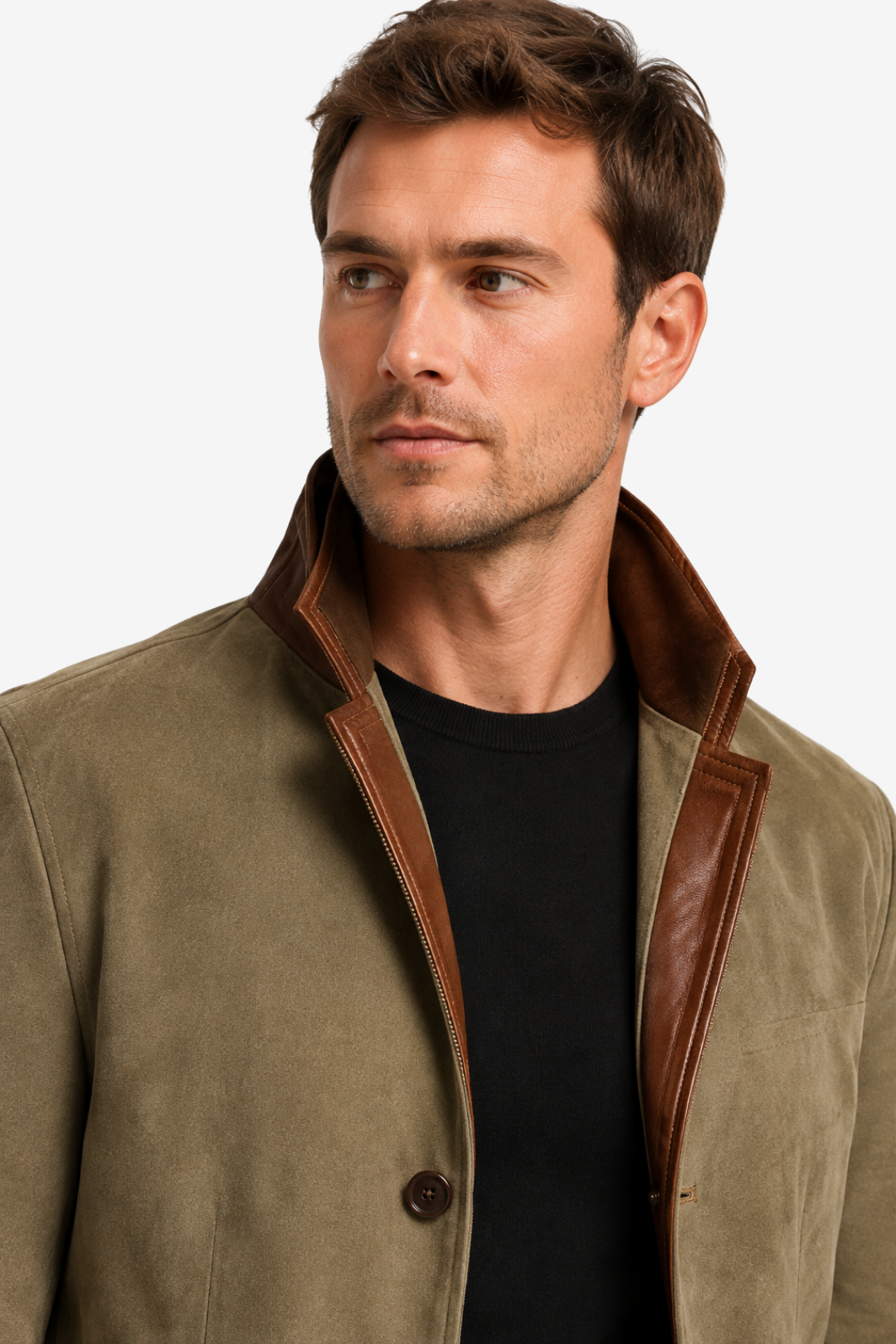VALERIQUE | Blazer Ajusté pour Homme – Col Superposé Fermeture Boutonnée Classique