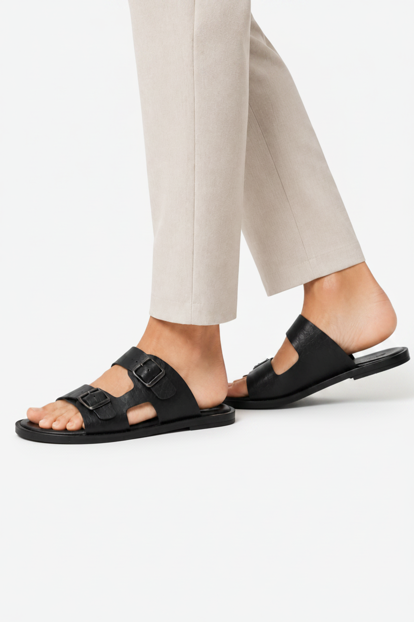 VALERIQUE | Sandales à Double Boucle pour Homme