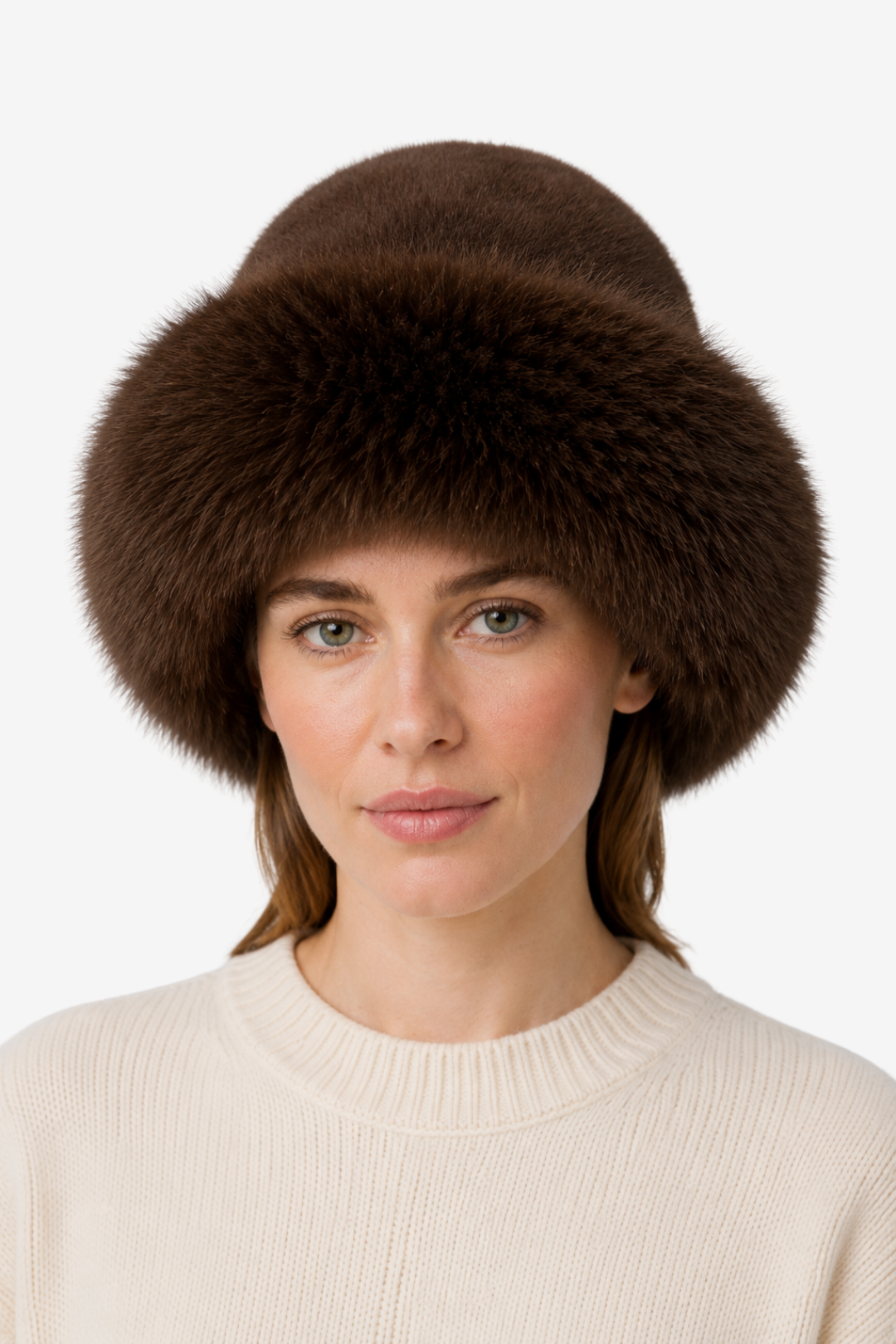 VALERIQUE | Bonnet Femme à Revers en Fausse Fourrure – Modèle d’Hiver à Large Revers Douillet