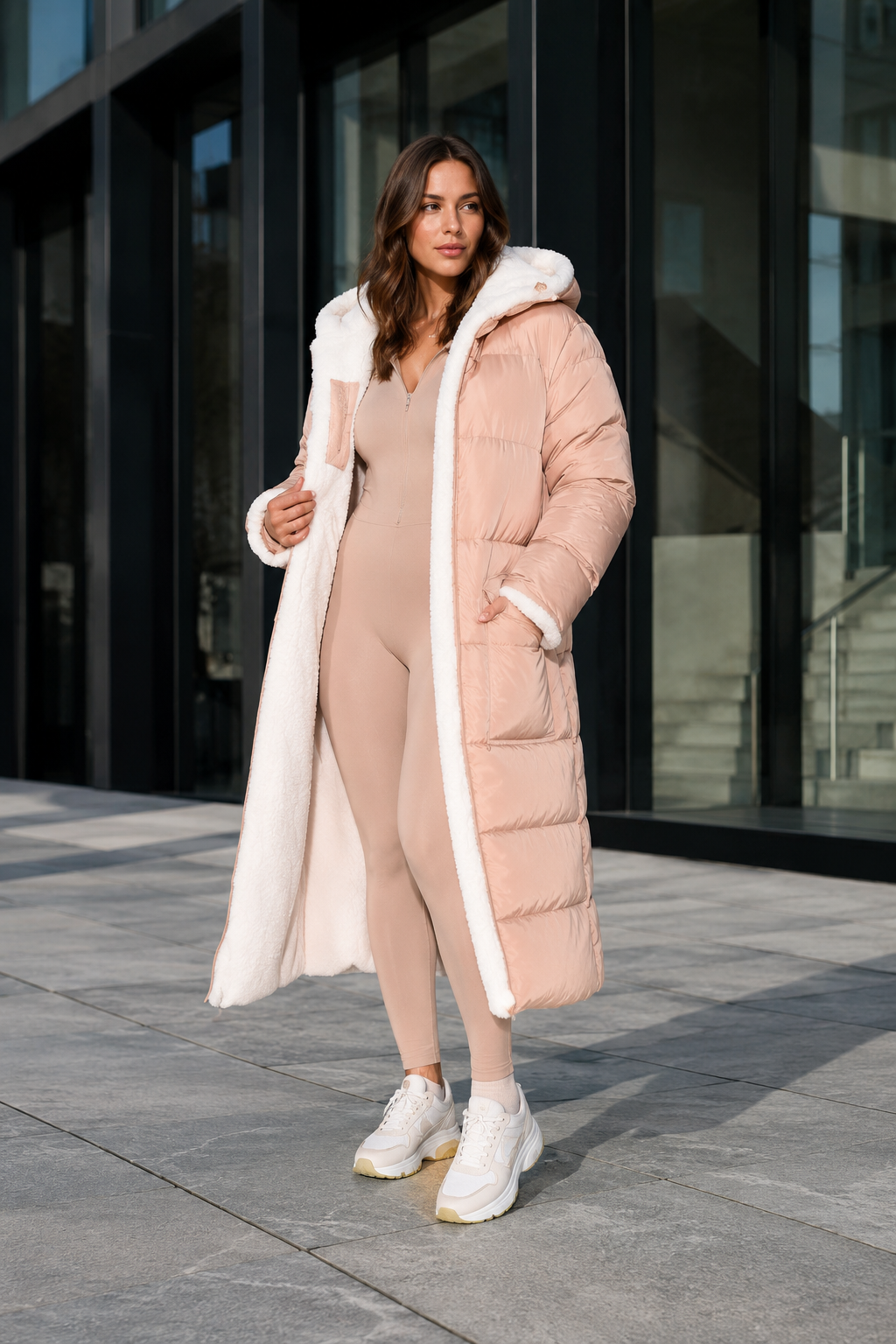 VALERIQUE | Veste matelassée réversible pour femme – Modèle à capuche zippé pour superposition par temps froid