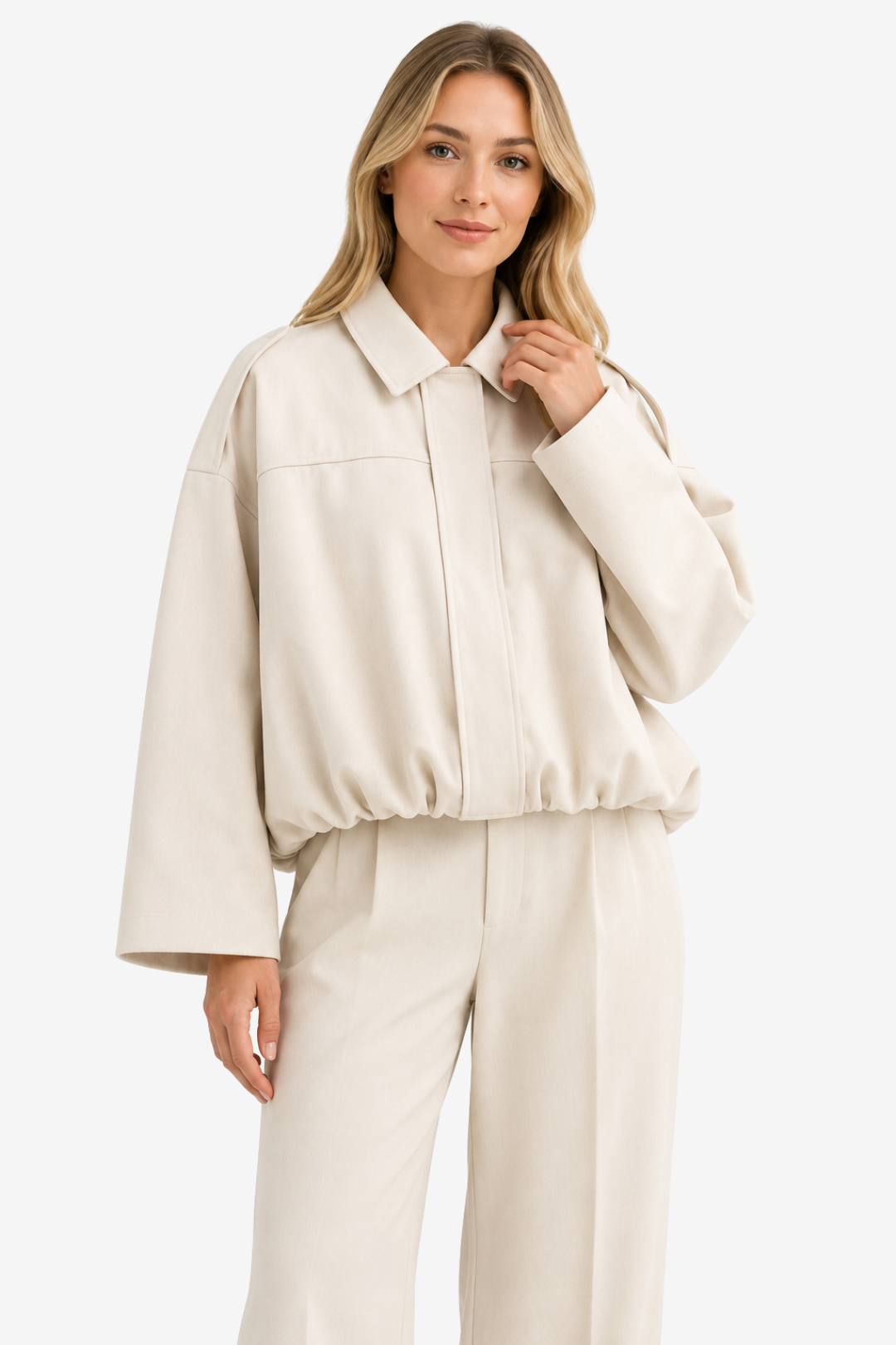 VALERIQUE | Veste Oversized en Cuir Femme - Café, Beige et Noir