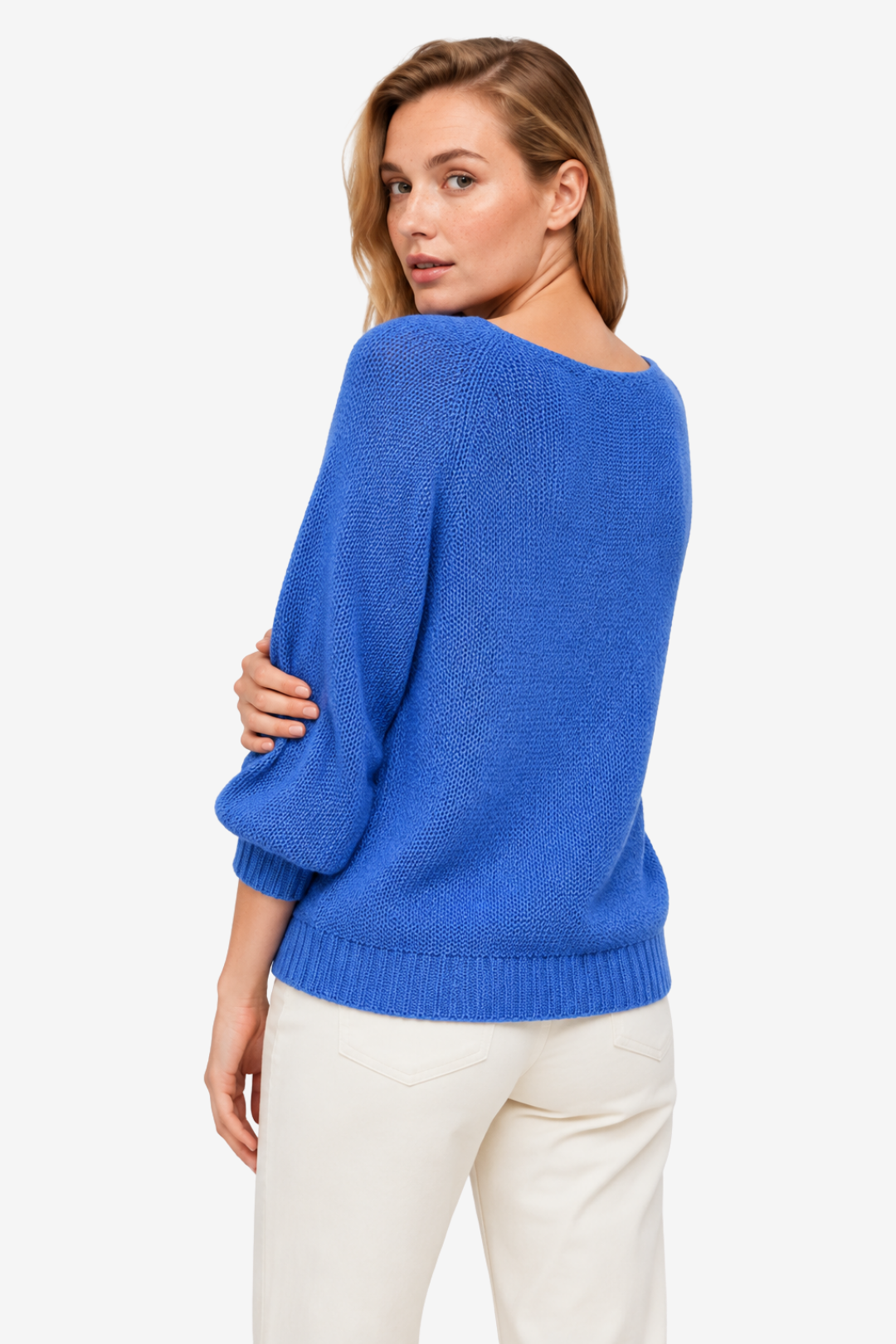 VALERIQUE | Pull en maille à manches longues pour femme – Col rond et coupe décontractée