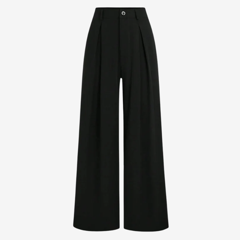 VALERIQUE | Pantalon Large Plissé Jacquard pour Femme – Élégance Fluide