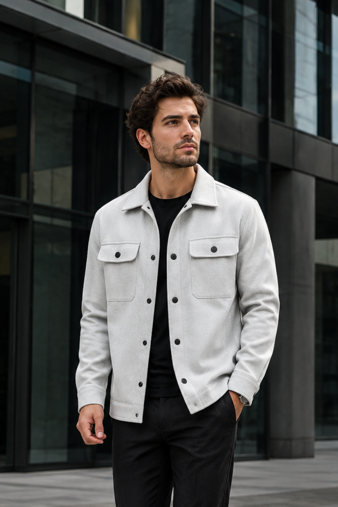 VALERIQUE | Surchemise Utilitaire pour Homme – Fermeture Boutonnée Poches à Rabat Design Décontracté