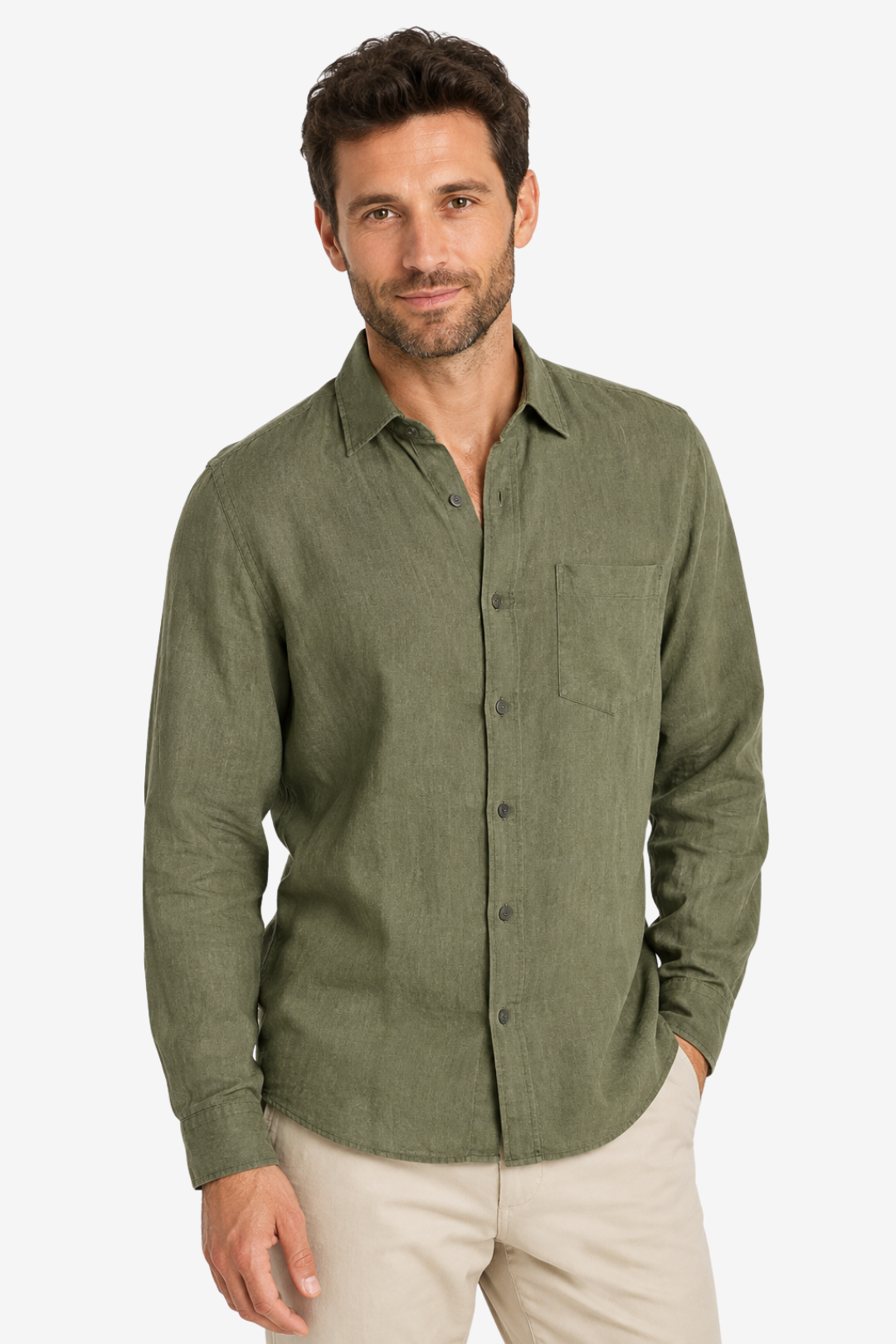 VALERIQUE | Chemise à manches longues coupe classique style minimaliste pour usage quotidien