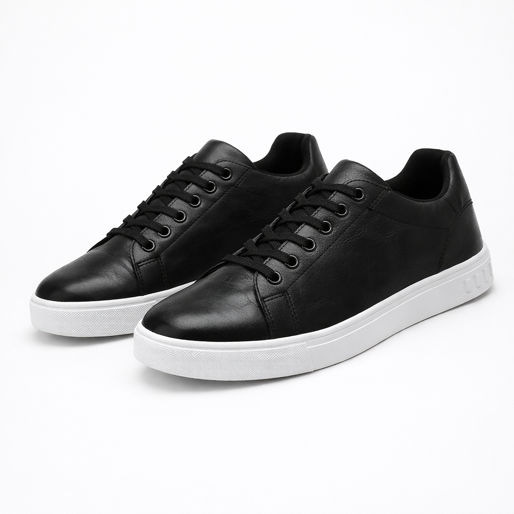 VALERIQUE | Baskets Basses en Similicuir Marron à Lacets – Style Casual Élégant