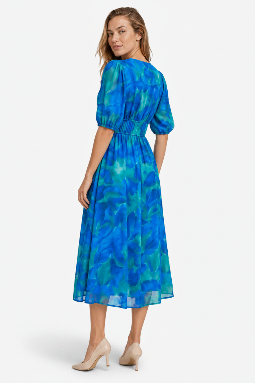 VALERIQUE | Robe à Col V en Coton Léger pour Femme – Taille Marquée
