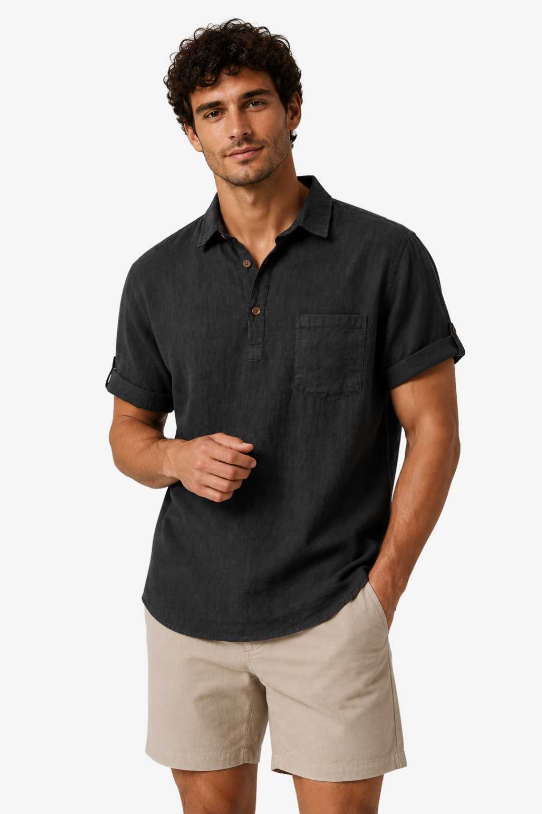 VALERIQUE | Homme Polo manches courtes coupe ajustée poche poitrine style décontracté