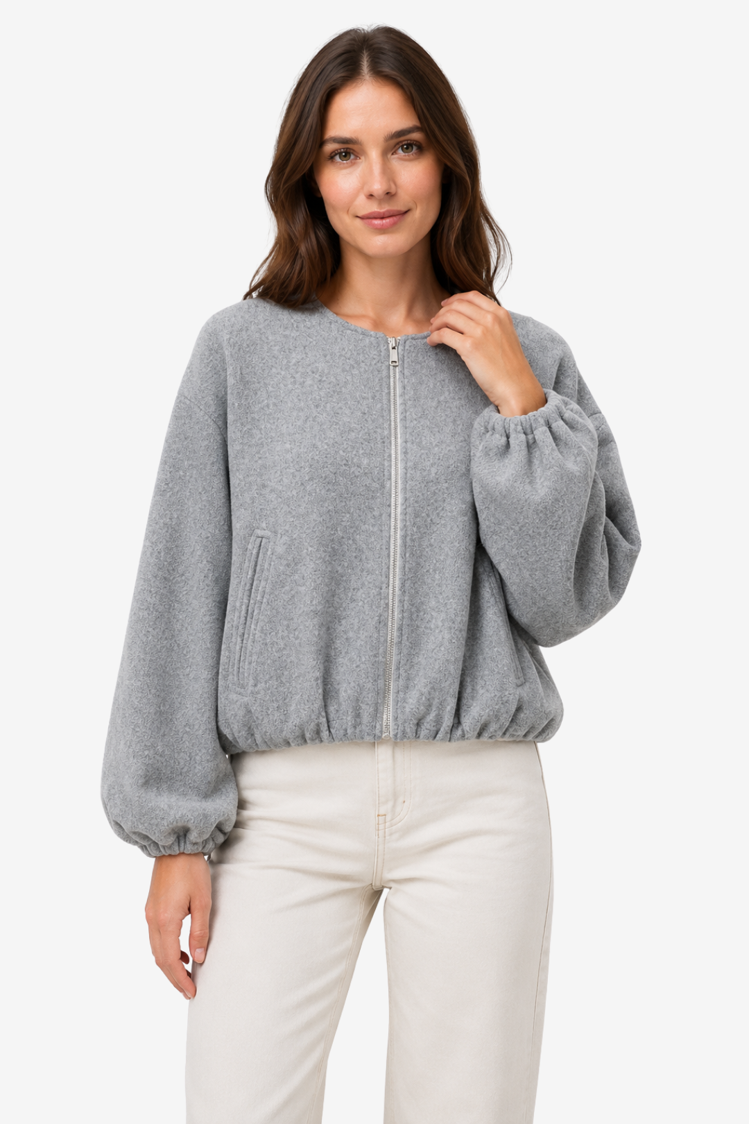 VALERIQUE | Veste Bomber Femme - Kaki, Gris et Noir