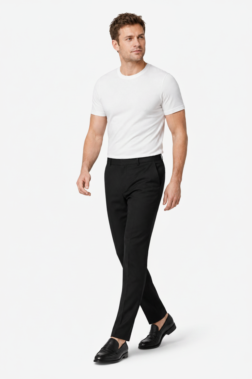 VALERIQUE | Pantalon Ajusté Gris Anthracite Coupe Élégante – Style Formel Moderne