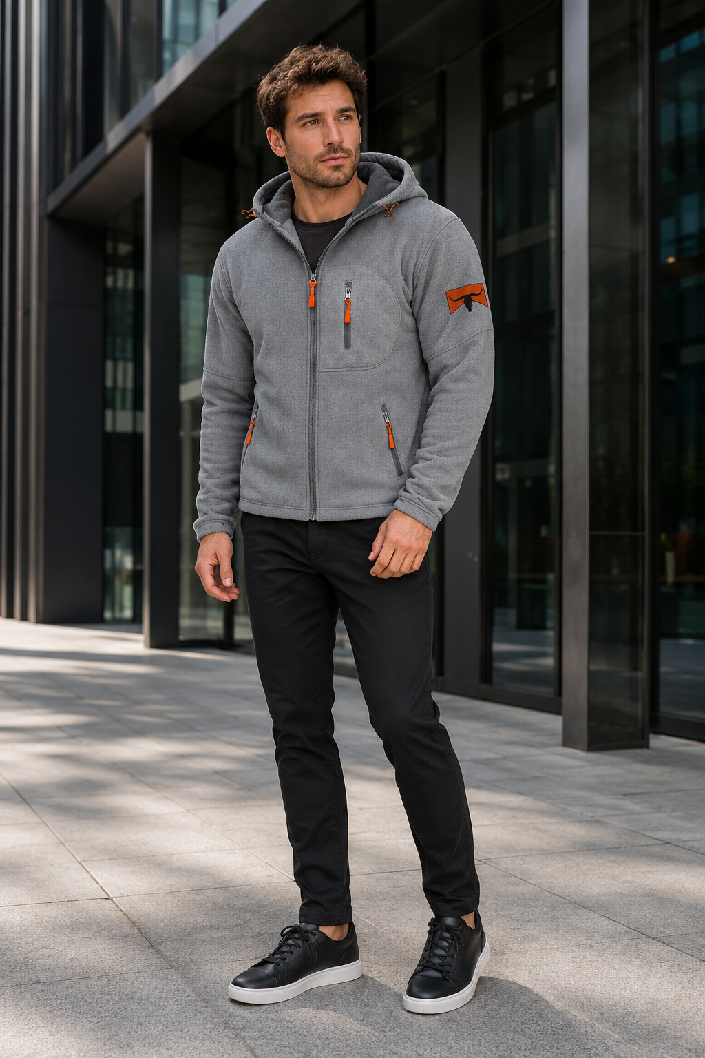 VALERIQUE | Sweat-shirt à capuche pour homme – Design outdoor zippé avec plusieurs poches