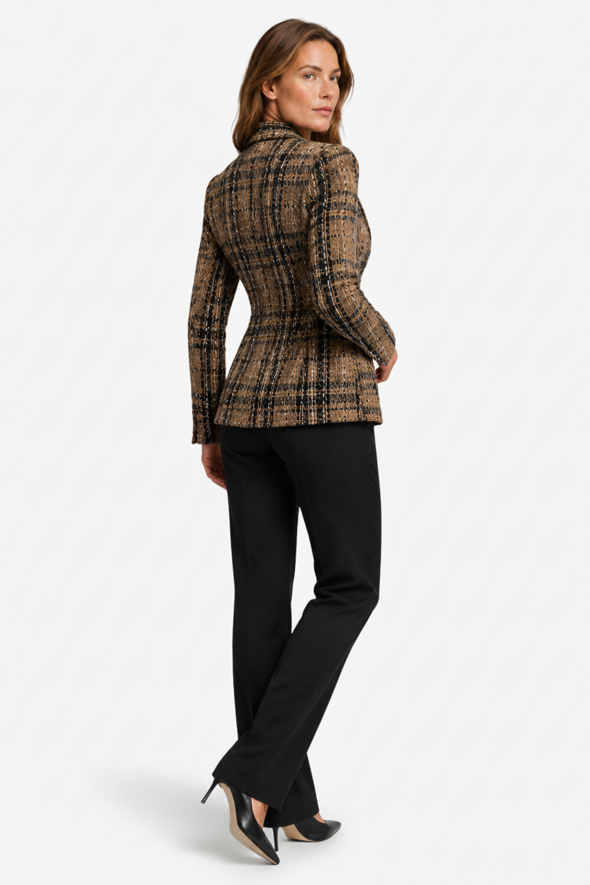 VALERIQUE | Blazer cintré pour femme – Fermeture à un bouton et col à revers
