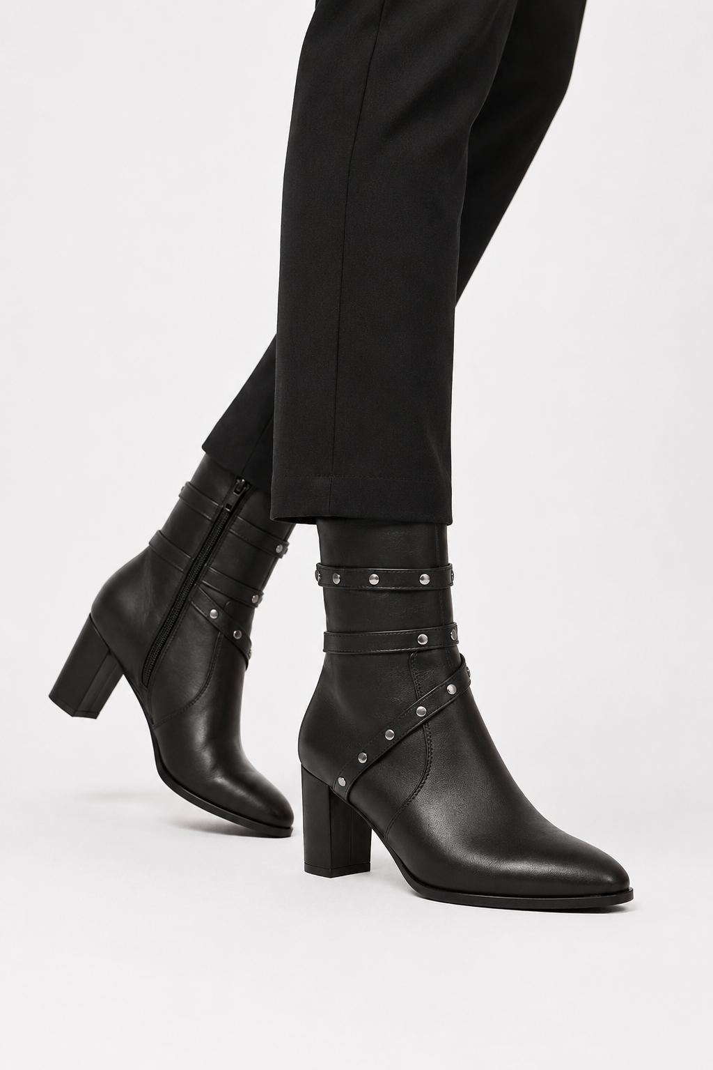 VALERIQUE | Bottines en Cuir Synthétique pour Femme – Bout Pointu