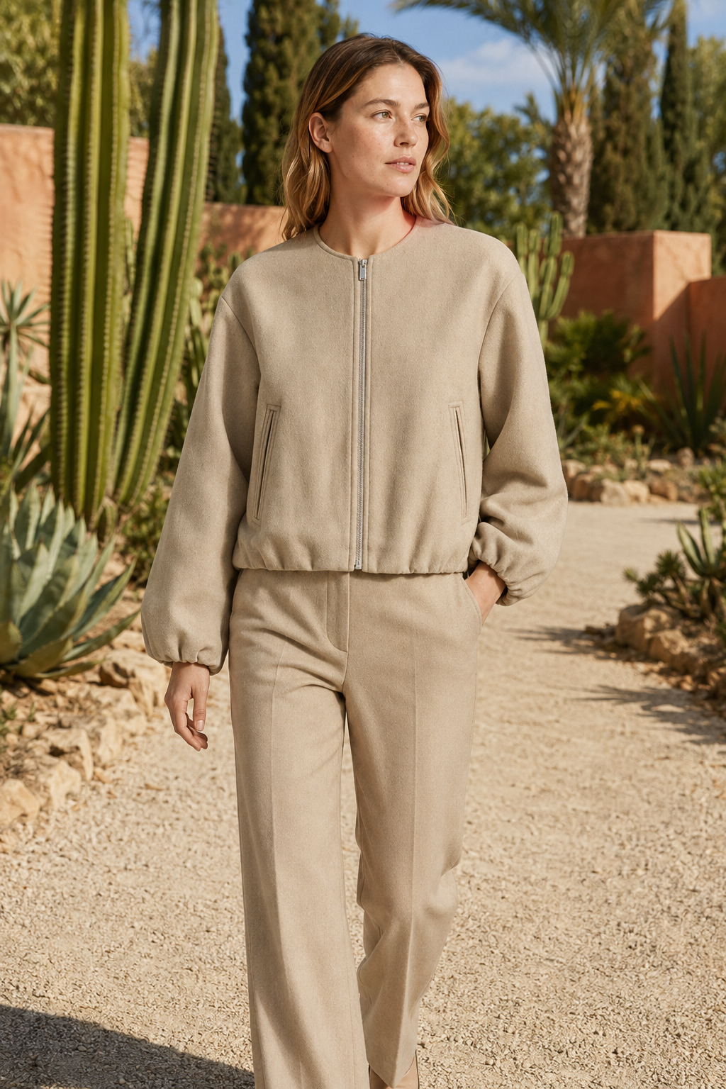 VALERIQUE | Veste Bomber Femme - Kaki, Gris et Noir