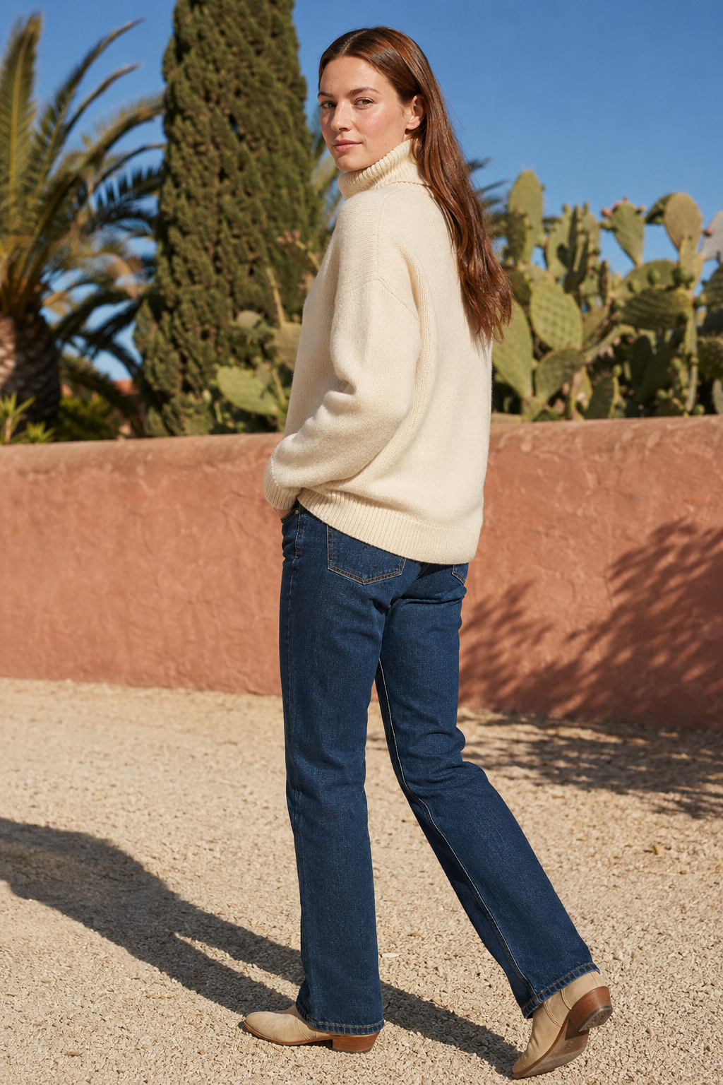VALERIQUE | Pull Col Roulé en Cachemire pour Femme – Chaleur Somptueuse