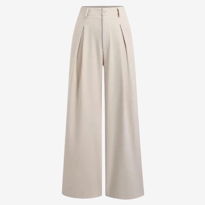 VALERIQUE | Pantalon Large Plissé Jacquard pour Femme – Élégance Fluide