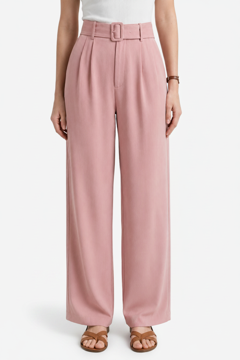VALERIQUE | Pantalon Taille Haute pour Femme – Coupe Droite