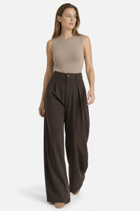 VALERIQUE | Pantalon Large Plissé Jacquard pour Femme – Élégance Fluide