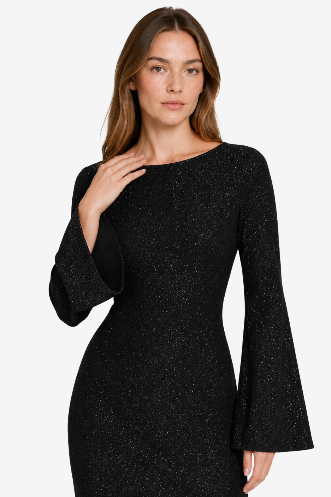 VALERIQUE | Robe Courte à Paillettes pour Femme – Manches Longue