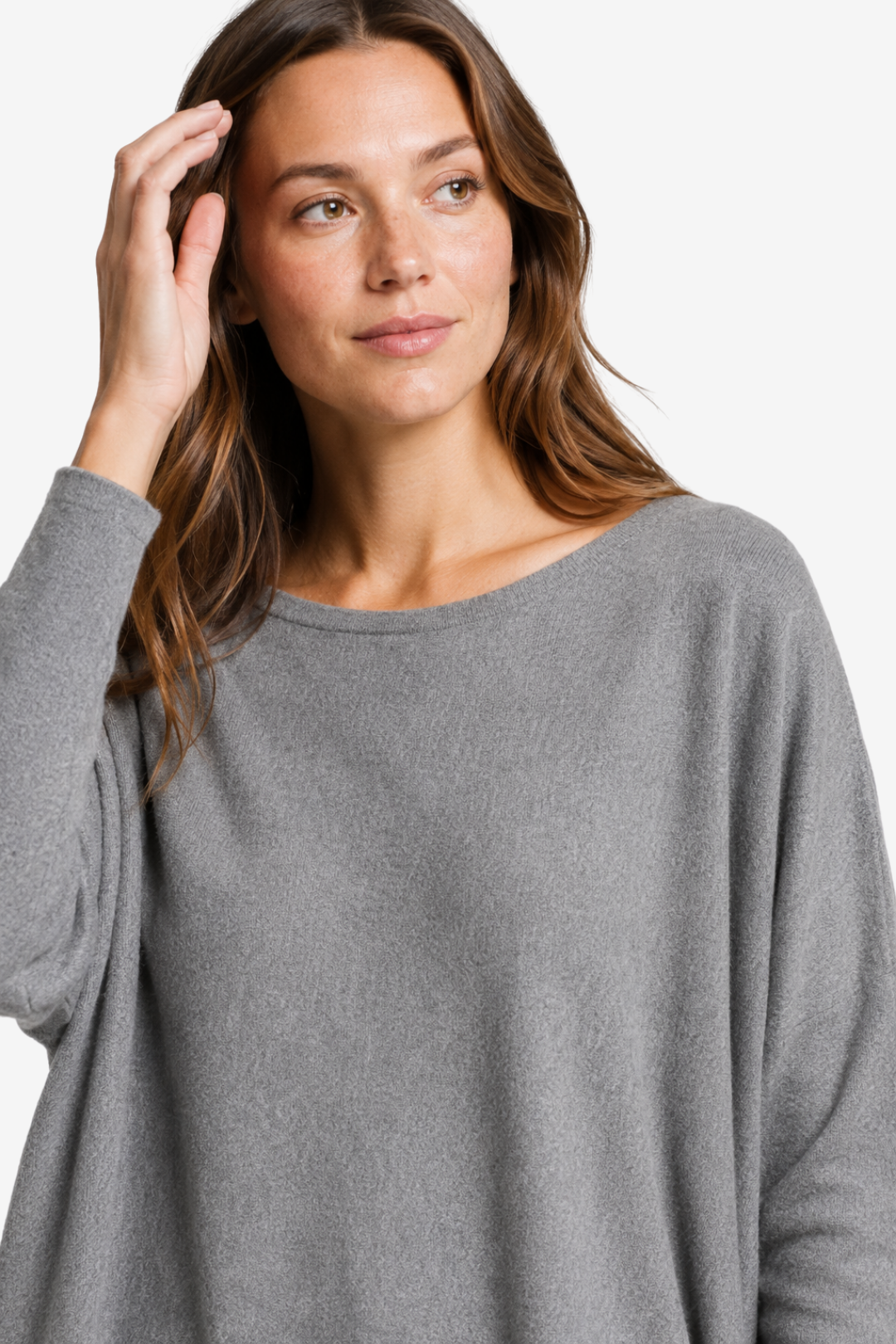 VALERIQUE | Haut Tunique Oversize pour Femme – Manches Longues Poches Latérales Design Décontracté