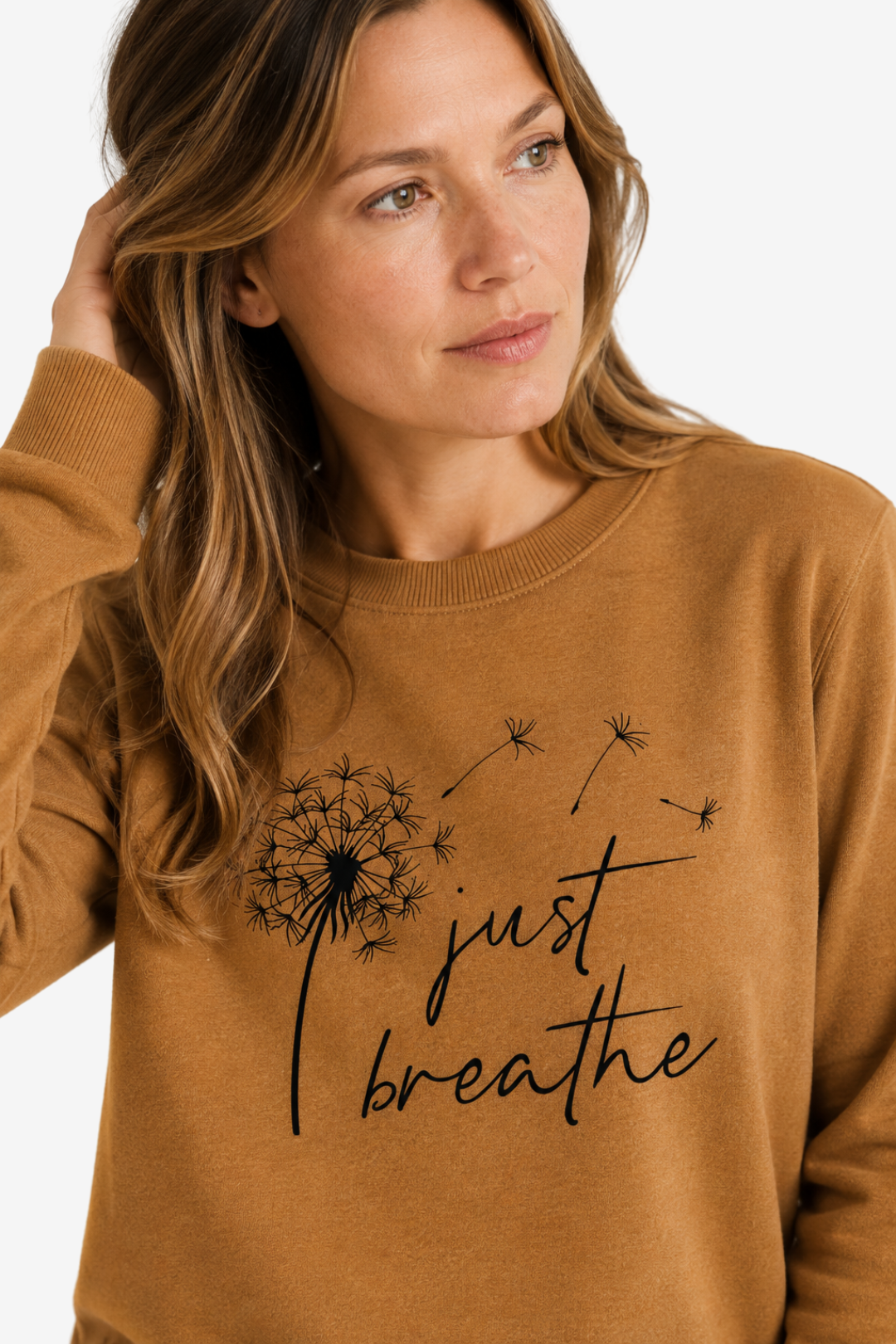 VALERIQUE | Graphique pour Femme – Col Rond Manches Longues Design Décontracté