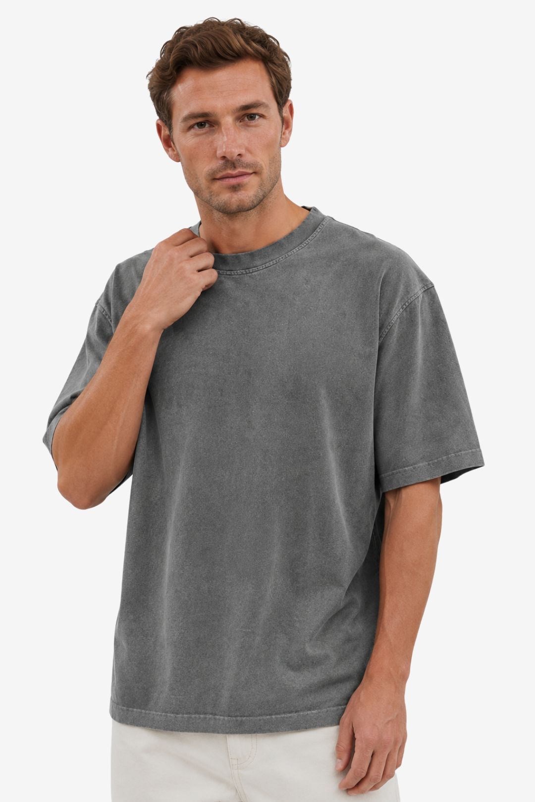 VALERIQUE | T-Shirt Décontracté pour Homme – Col Rond Coupe Oversize Manches Courtes