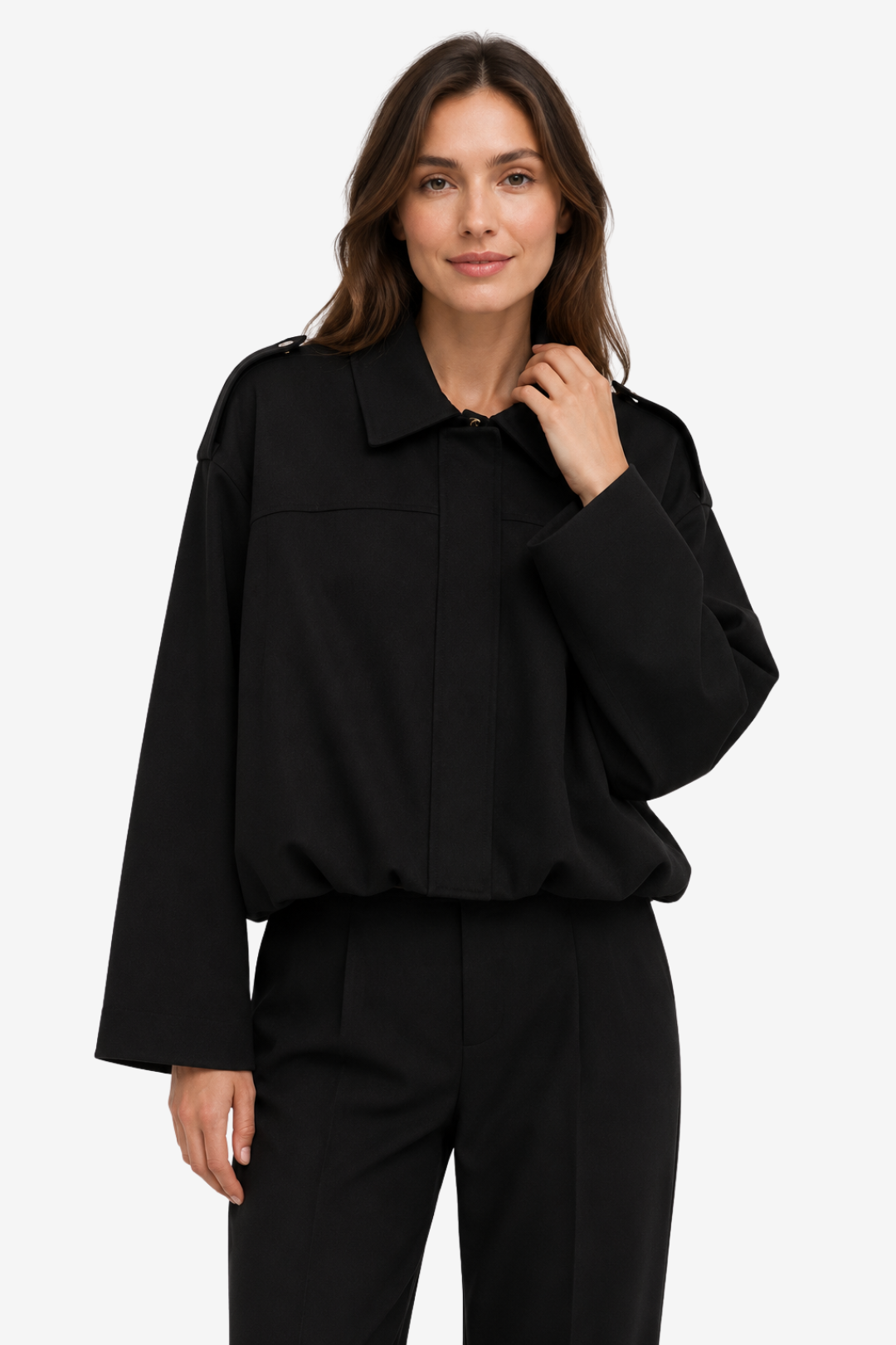 VALERIQUE | Veste Oversized en Cuir Femme - Café, Beige et Noir