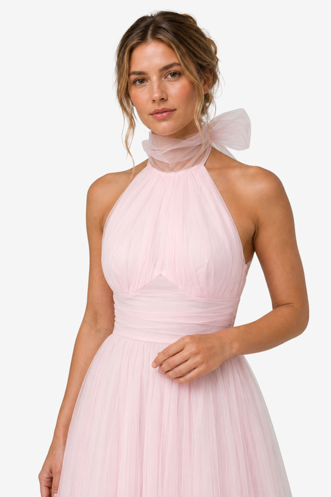 VALERIQUE | Robe Longue Fluide en Coton Léger pour Femme – Col Halter