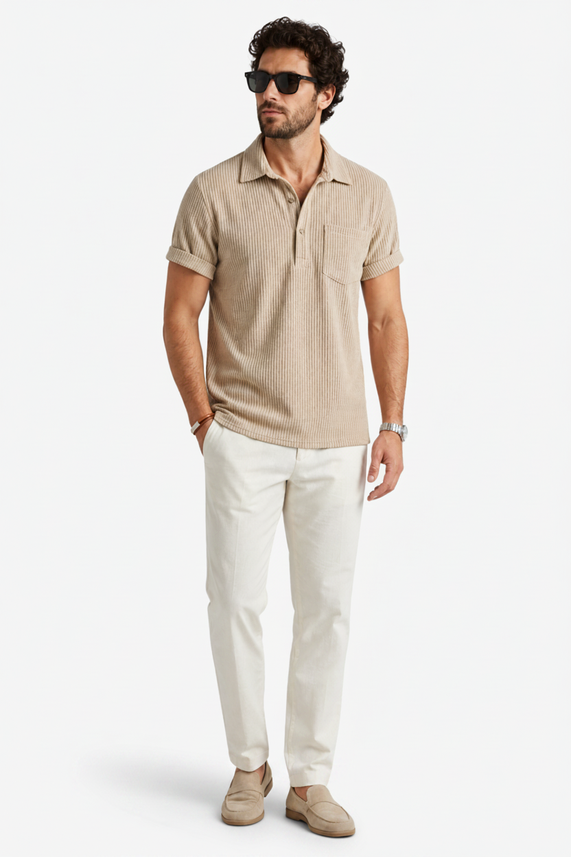 VALERIQUE | Chemise Décontractée pour Homme – Manches Courtes et Coupe Classique