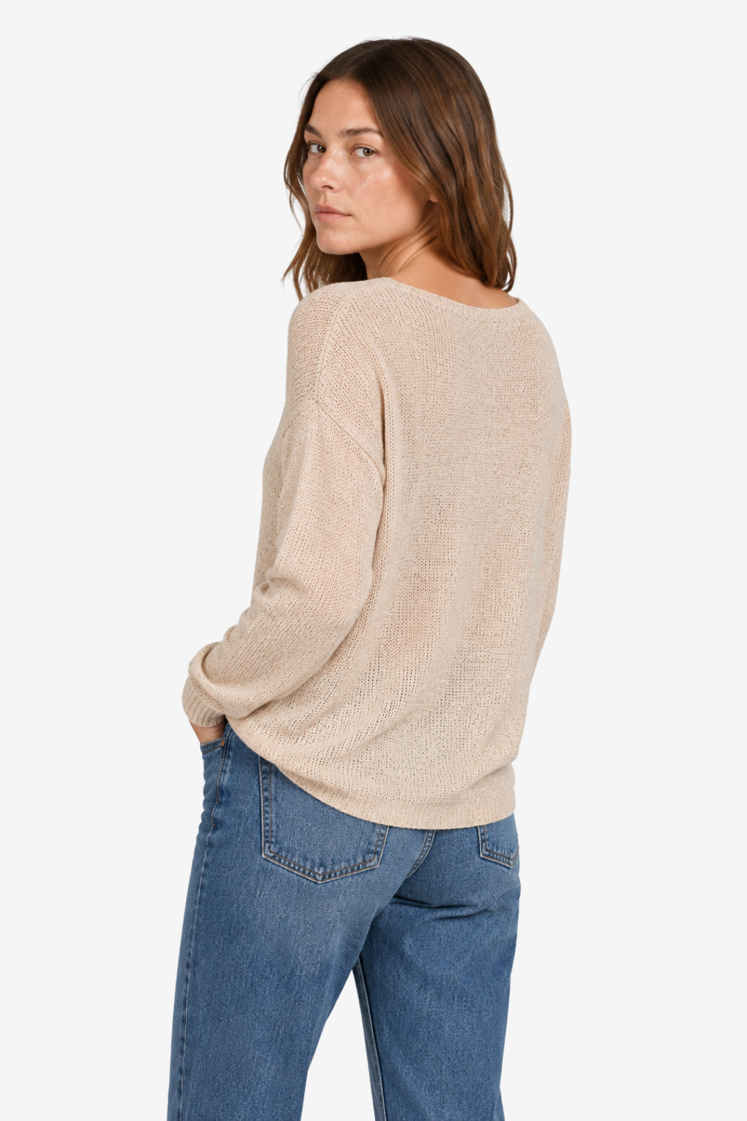 VALERIQUE | Pull en Maille pour Femme – Col Rond Décontracté Design Léger
